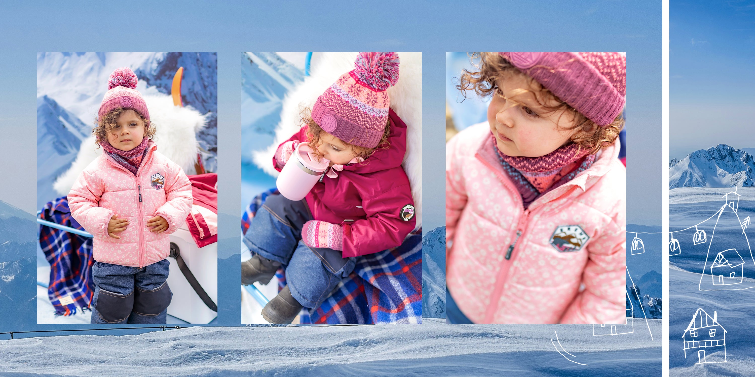 Souris Mini Snowsuits For 6 Months to 3 Years Old Girl Souris Mini