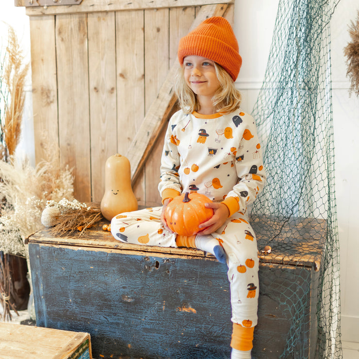 Pyjama creme deux pieces a motifs d Halloween en jersey enfant Souris Mini Souris Mini