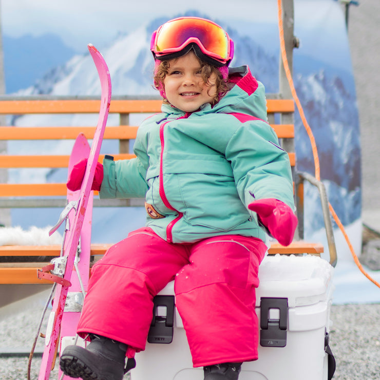 Fuchsia waterproof mittens lined in Thinsulate™, baby