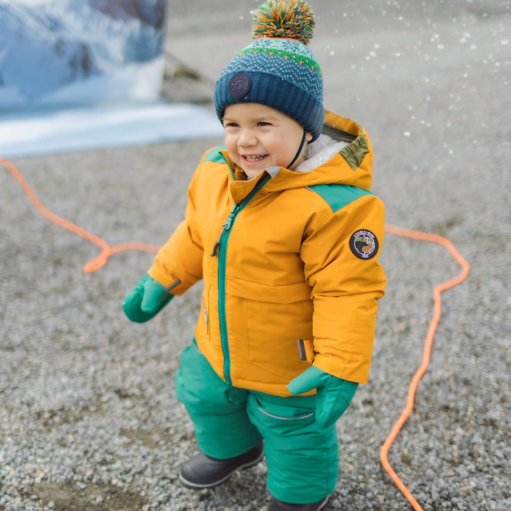 Turquoise waterproof mittens lined in Thinsulate™, baby