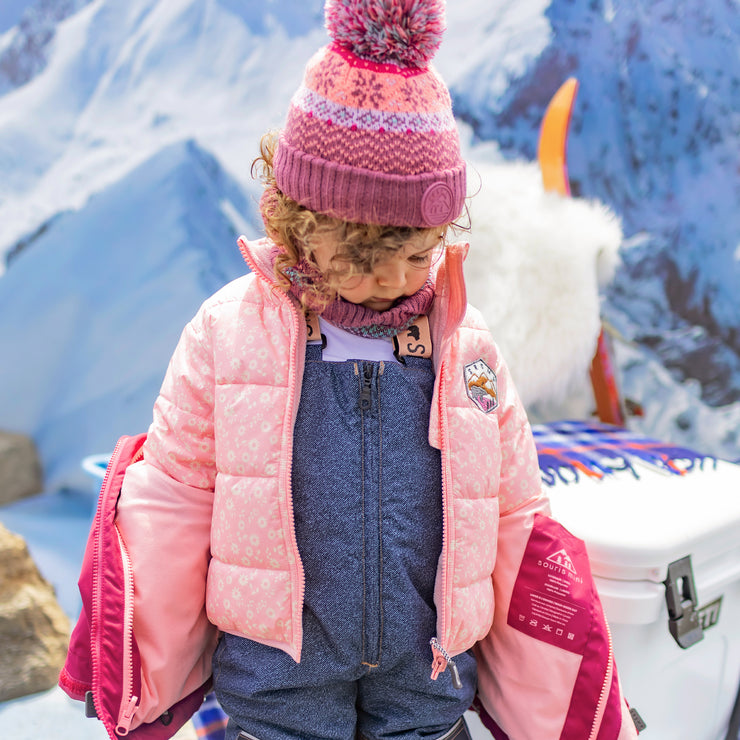 Habit de neige 3 en 1 rose et bleu denim, bébé