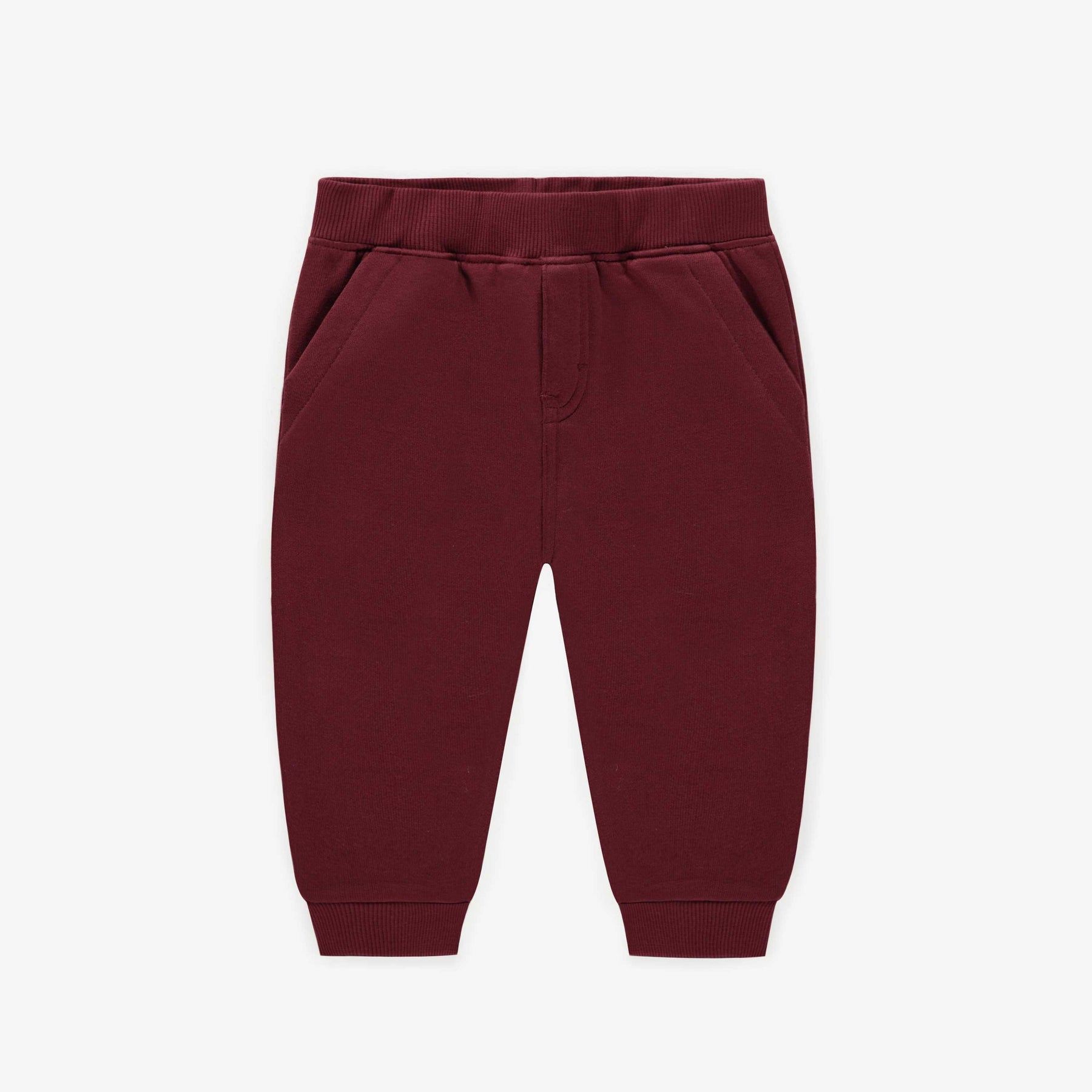 Burgundy wide jogging pants