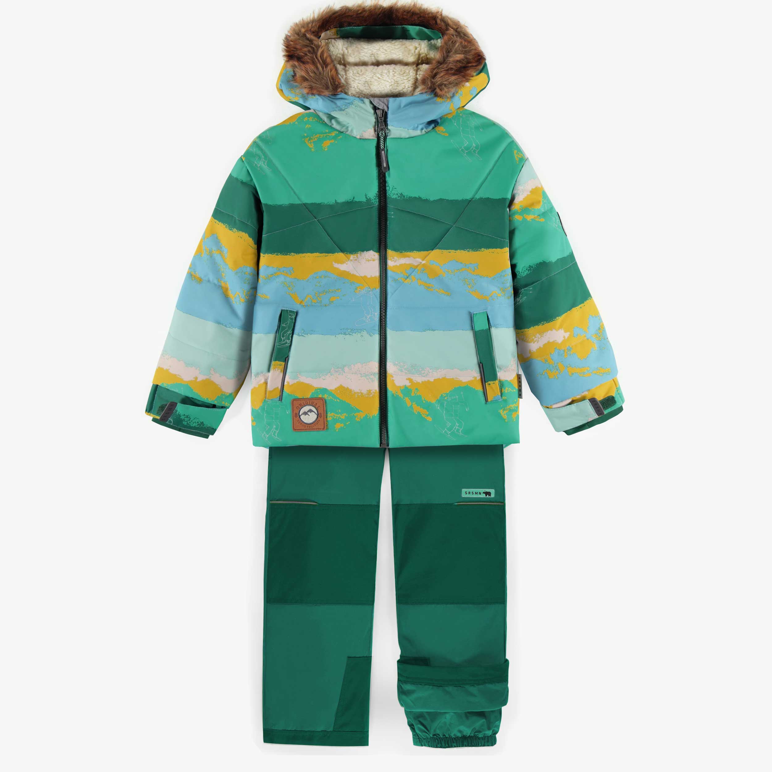 Mutli 2-Piece Snowsuit With Bonus Hat And Neck Warmer