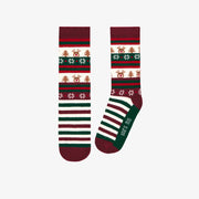 Chaussettes rouges et vertes à motifs des fêtes, enfant  || Red and green socks with holiday all over print, enfant