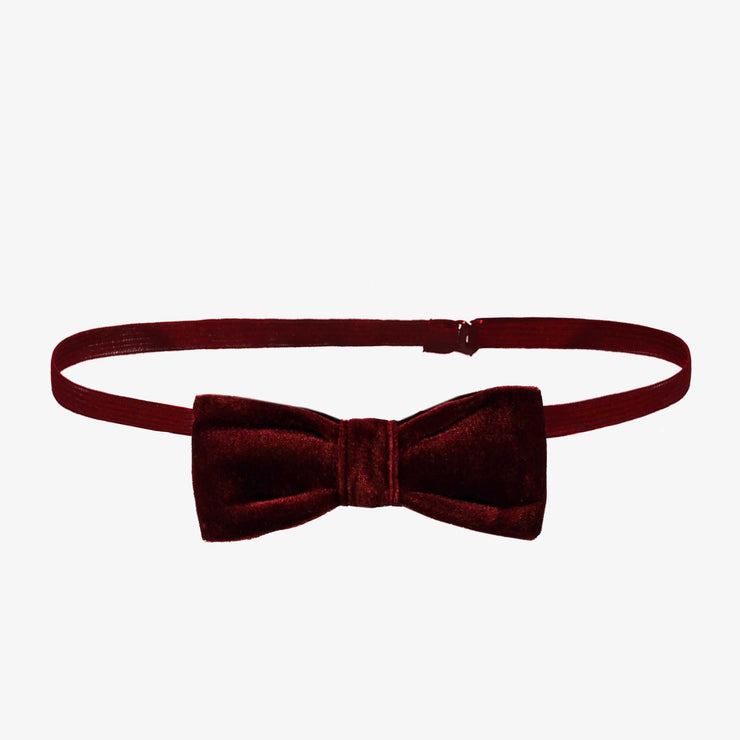 Nœud papillon ajustable rouge en velours, adulte || Red adjustable bow tie in velvet, adult