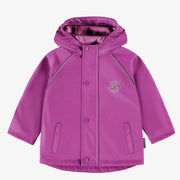 Manteau imperméable mauve en polyuréthane, bébé || Purple waterproof coat in polyurethane, baby