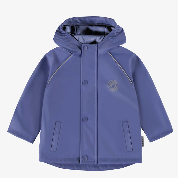 Manteau imperméable bleu en polyuréthane, bébé || Blue waterproof coat in polyurethane, baby