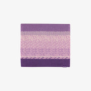 Cache-cou de maille mauve à rayures, bébé || Purple striped neck warmer, baby