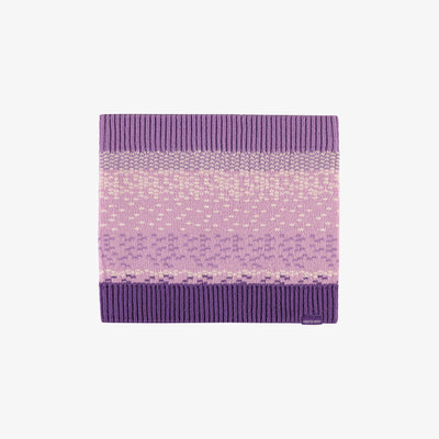 Cache-cou de maille mauve à rayures, bébé || Purple striped neck warmer, baby