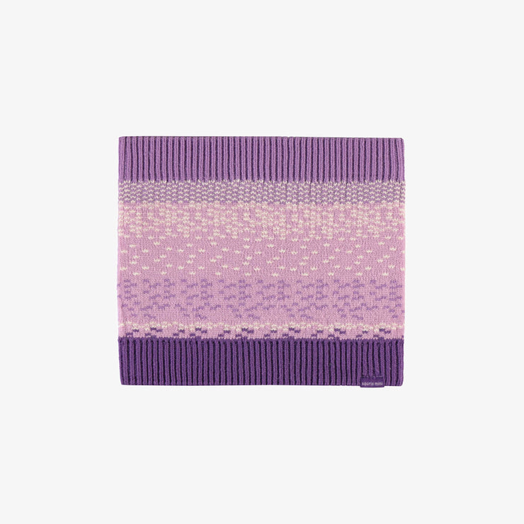 Cache-cou de maille mauve à rayures, bébé || Purple striped neck warmer, baby