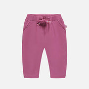 Pantalon rouge-violet coupe régulière en coton français, bébé  || Red-violet regular fitted pants in French terry, baby