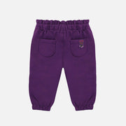 Pantalon mauve de style jogger en coton français, bébé || Purple pants jogger style in French terry, baby