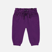 Pantalon mauve de style jogger en coton français, bébé || Purple pants jogger style in French terry, baby