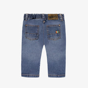 Pantalon en denim bleu moyen de coupe étroite, bébé || Medium blue slim fit denim pants, baby