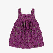 Robe chasuble mauve à motifs en bébé corduroy, bébé || Purple chasuble dress with all over print in baby corduroy, baby