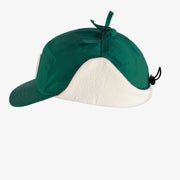 Dark green winter cap in nylon, baby