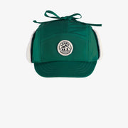 Dark green winter cap in nylon, baby