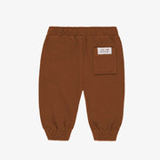 Pantalon brun style jogging en coton piqué, bébé || Brown pants, jogging style, piqué cotton, baby