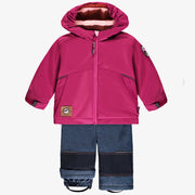 3-in-1 snowsuit pink and denim bleu, baby