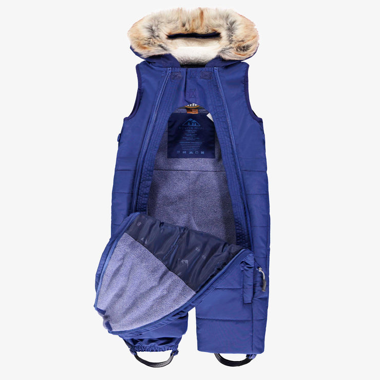 Habit de neige deux pièces bleu, bébé || Blue two-piece snowsuit, baby