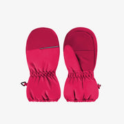 Mitaines fuchsia doublées en Thinsulate™ imperméable, bébé || Fuchsia mittens lined in waterproof Thinsulate™, baby Media 1 of 2