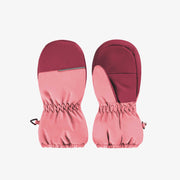 Mitaines roses doublées en Thinsulate™ imperméable, bébé || Pink mittens lined in waterproof Thinsulate™, baby