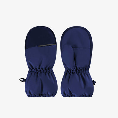 Mitaines bleu marine doublées en Thinsulate™ imperméable, bébé || Navy mittens lined in waterproof Thinsulate™, baby