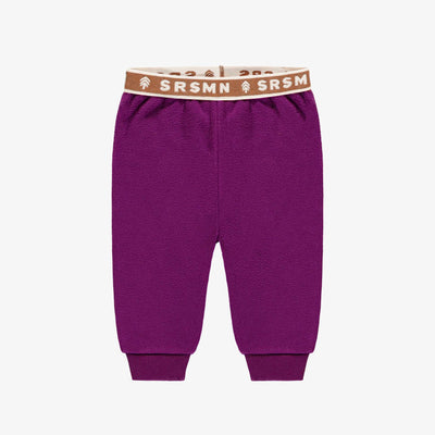 Pantalon en polar mauve, bébé || Purple pants in fleece, baby