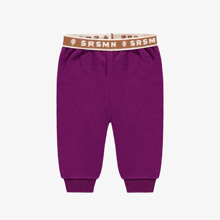 Pantalon en polar mauve, bébé || Purple pants in fleece, baby