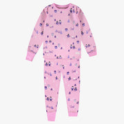 Pyjama deux pièces rose avec motifs en jersey, enfant || Pink two piece pyjama with all over prints in jersey, child