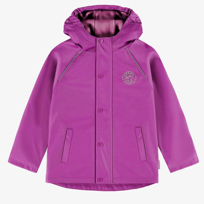 Manteau imperméable mauve en polyuréthane, enfant || Purple waterproof coat in polyurethane, child