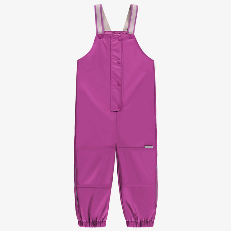 Salopette de pluie mauve en polyuréthane, enfant || Purple polyurethane rain overalls, child