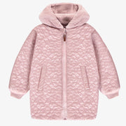 Manteau rose en fausse fourrure réversible, enfant || Reversible faux fur rose coat, enfant