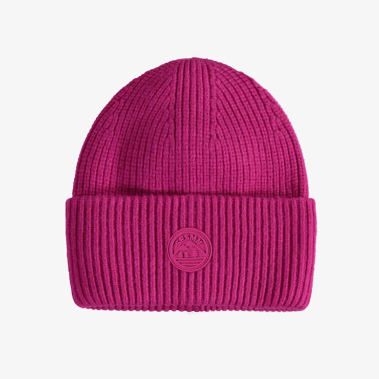 Tuque de maille rose fuchsia, enfant || Fuchsia pink knit toque, child