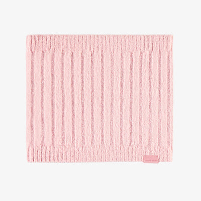 Cache-cou de maille rose pâle, enfant || Soft pink knitted neck warmer, child