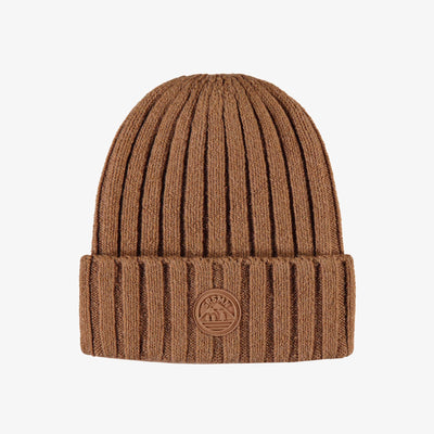 Tuque de maille brune, enfant || Brown knitted toque, child