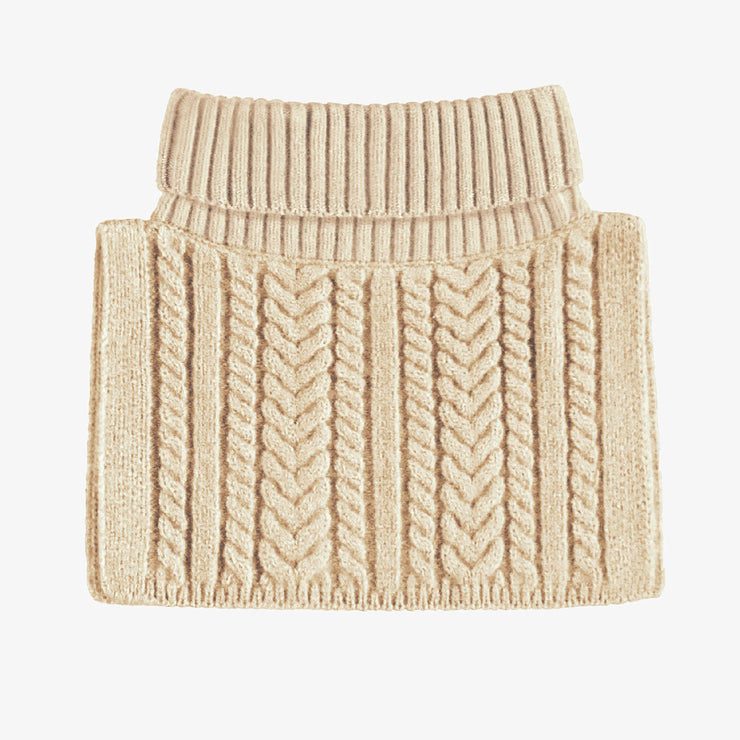 Cache-cou crème en maille, enfant || Cream neck warmer in knit, child