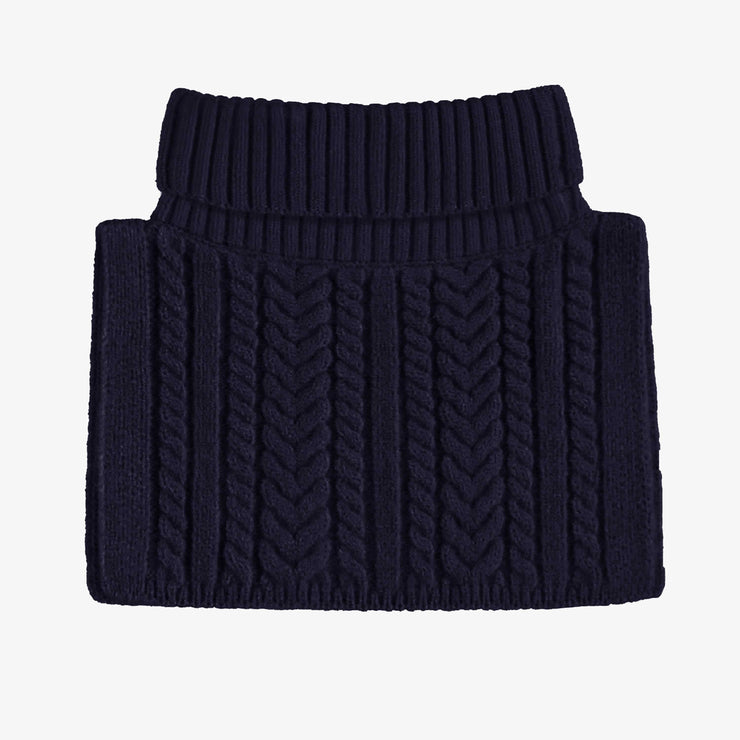 Cache-cou marine en maille, enfant || Navy neck warmer in knit, child