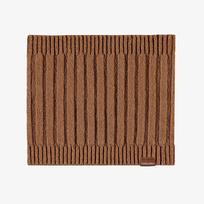 Cache-cou de maille brun, enfant || Brown knitted neck warmer, child