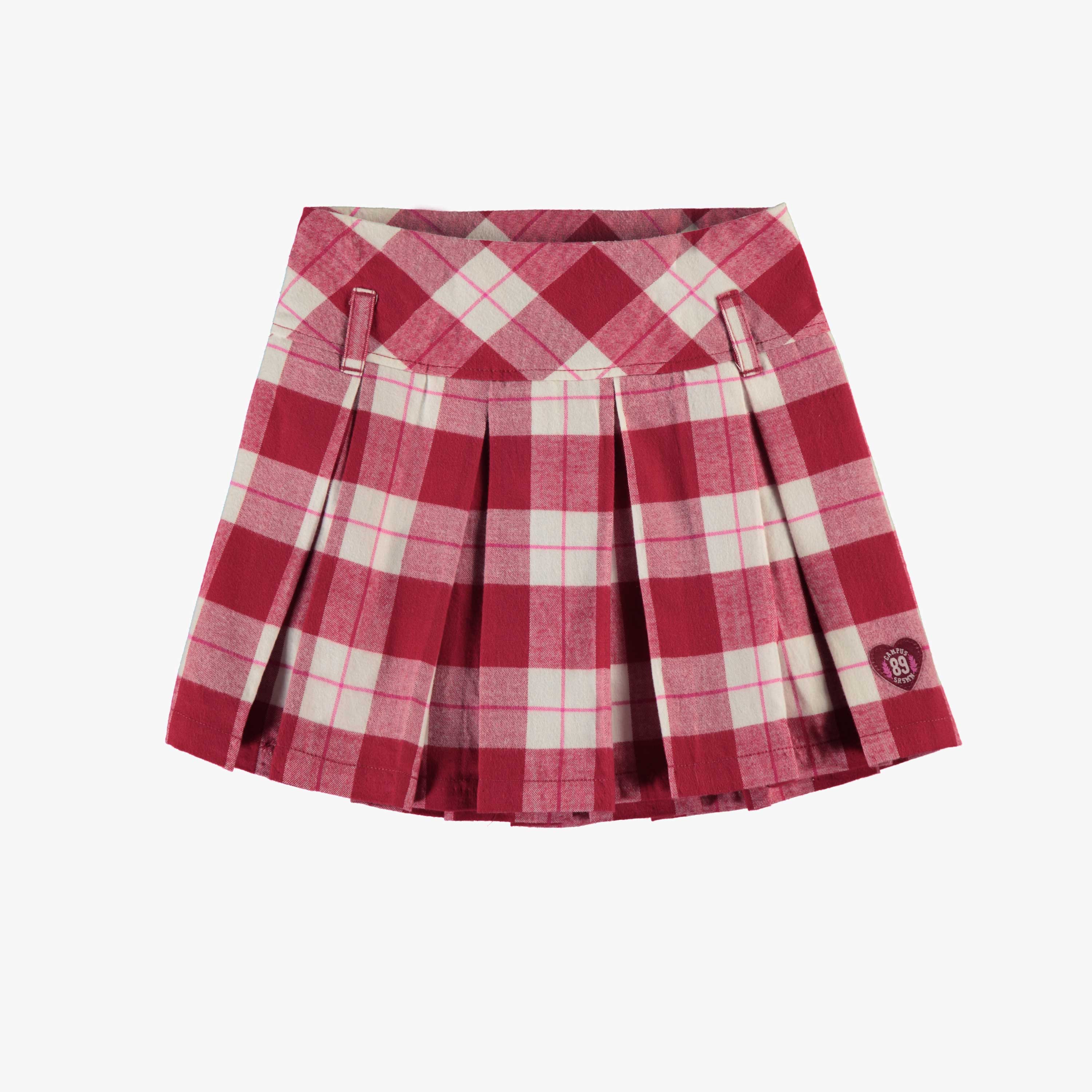 Pink and red plaid skirt best sale