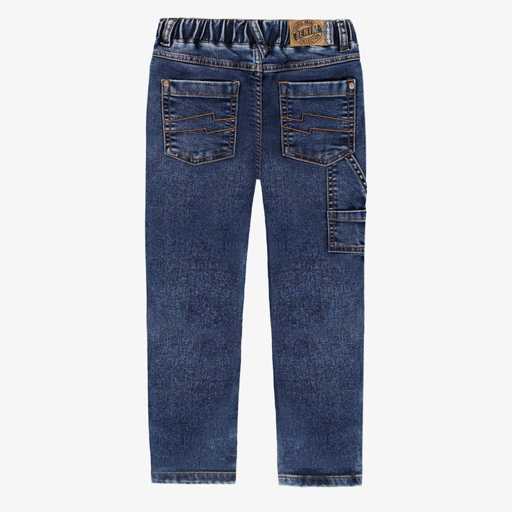 Pantalon de coupe régulière en denim foncé léger, enfant || Regular fit pants in light dark denim, child