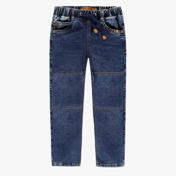 Pantalon de coupe régulière en denim foncé léger, enfant || Regular fit pants in light dark denim, child