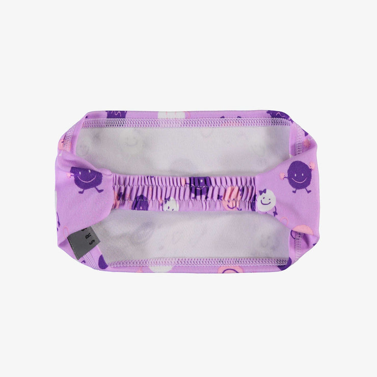 Bandeau lilas sport, enfant || Sport lilac headband, child