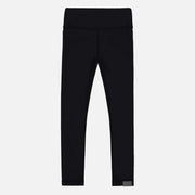 Legging de sport noir en tissu extensible, enfant || Black sports legging in stretch fabric, child