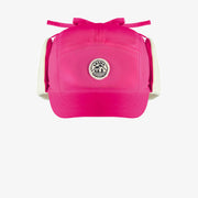 Casquette d’hiver rose en toile de polyester, enfant || Pink winter cap in polyester, child