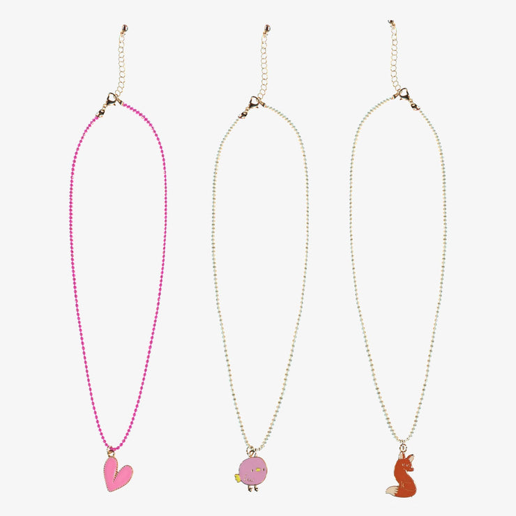 Trio de colliers avec pendentifs, enfant || Trio of necklaces with pendants, child