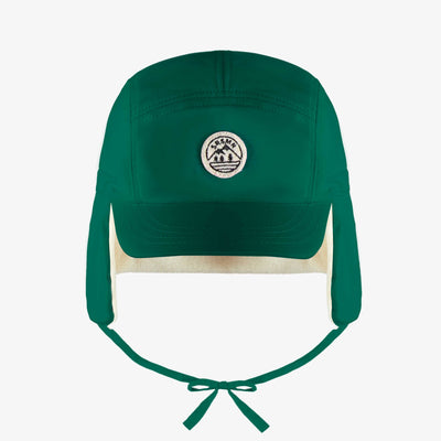 Casquette d’hiver verte en polyester, enfant || Dark green winter cap in polyester, child