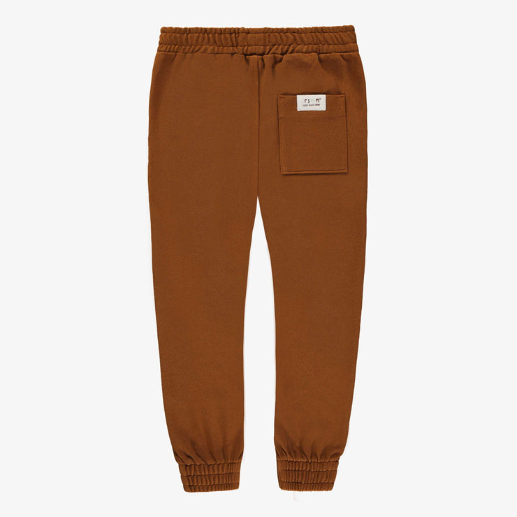 Pantalon brun style jogging en coton piqué, enfant || Brown pants, jogging style, piqué cotton, child