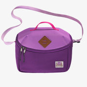 Sac à lunch mauve avec blocs de couleur, enfant || Purple color block lunch bag, child