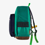 Sac d’école vert avec blocs de couleur - 16L, enfant || Green color-block school bag - 16L, child